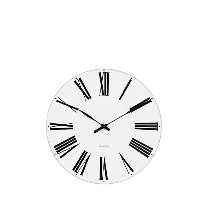 Arne Jacobsen Roman vægur hvid/sort Ø21 cm