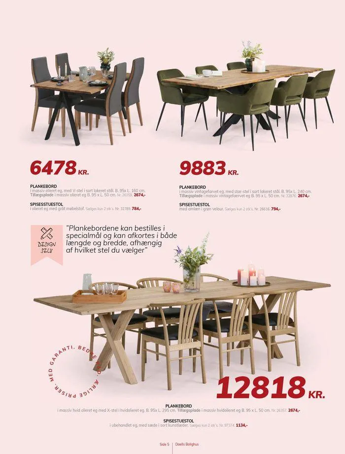 Daells Bolighus Inspiration til spisestuen Gyldig indtil 19. juli - 2. august 2024 - tilbudsavis side 5
