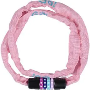 321 Go! kædelås med kode - lyserød/turkis