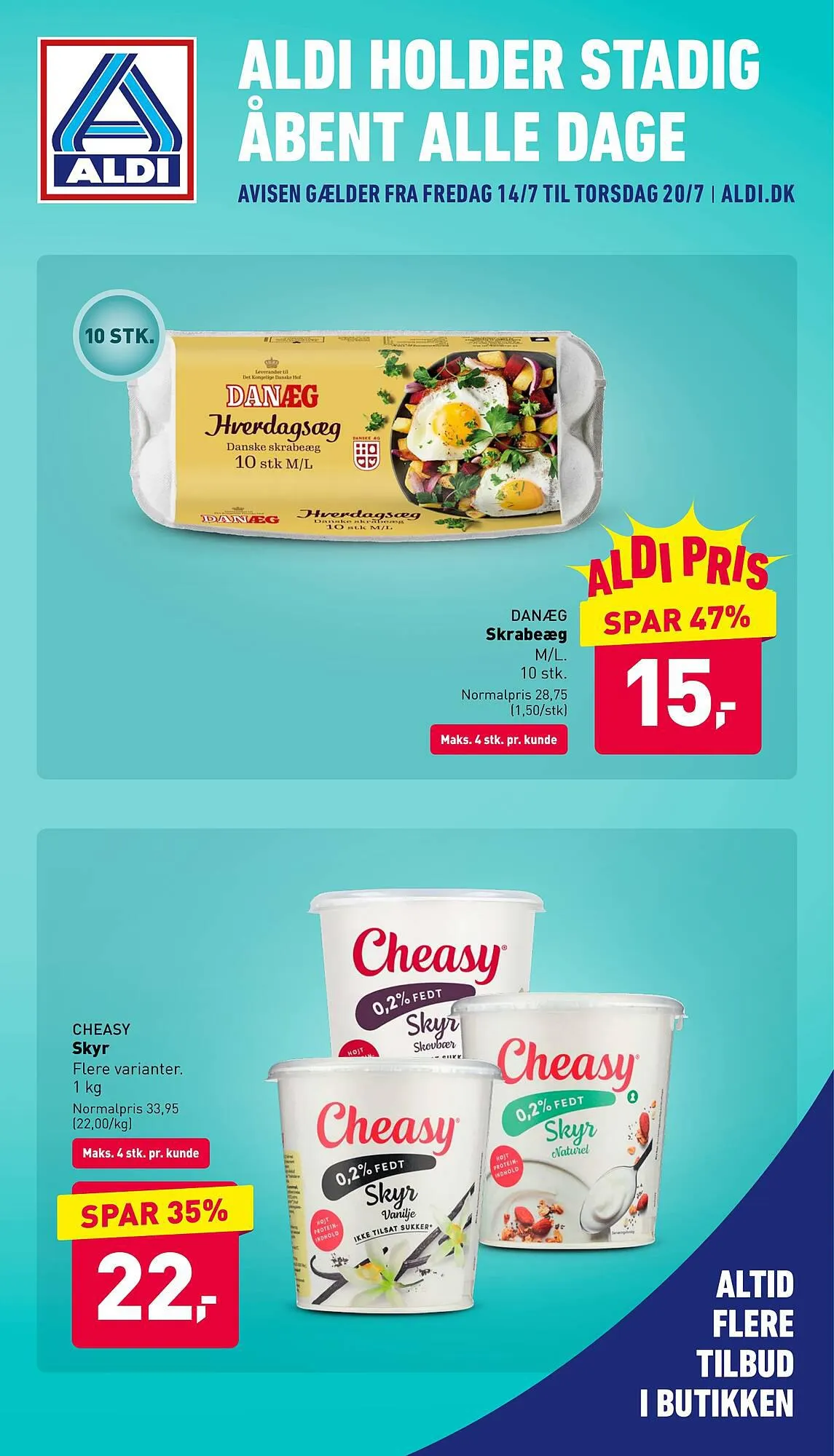 ALDI tilbudsavis Gyldig indtil 14. juli - 20. juli 2023 - tilbudsavis side 1