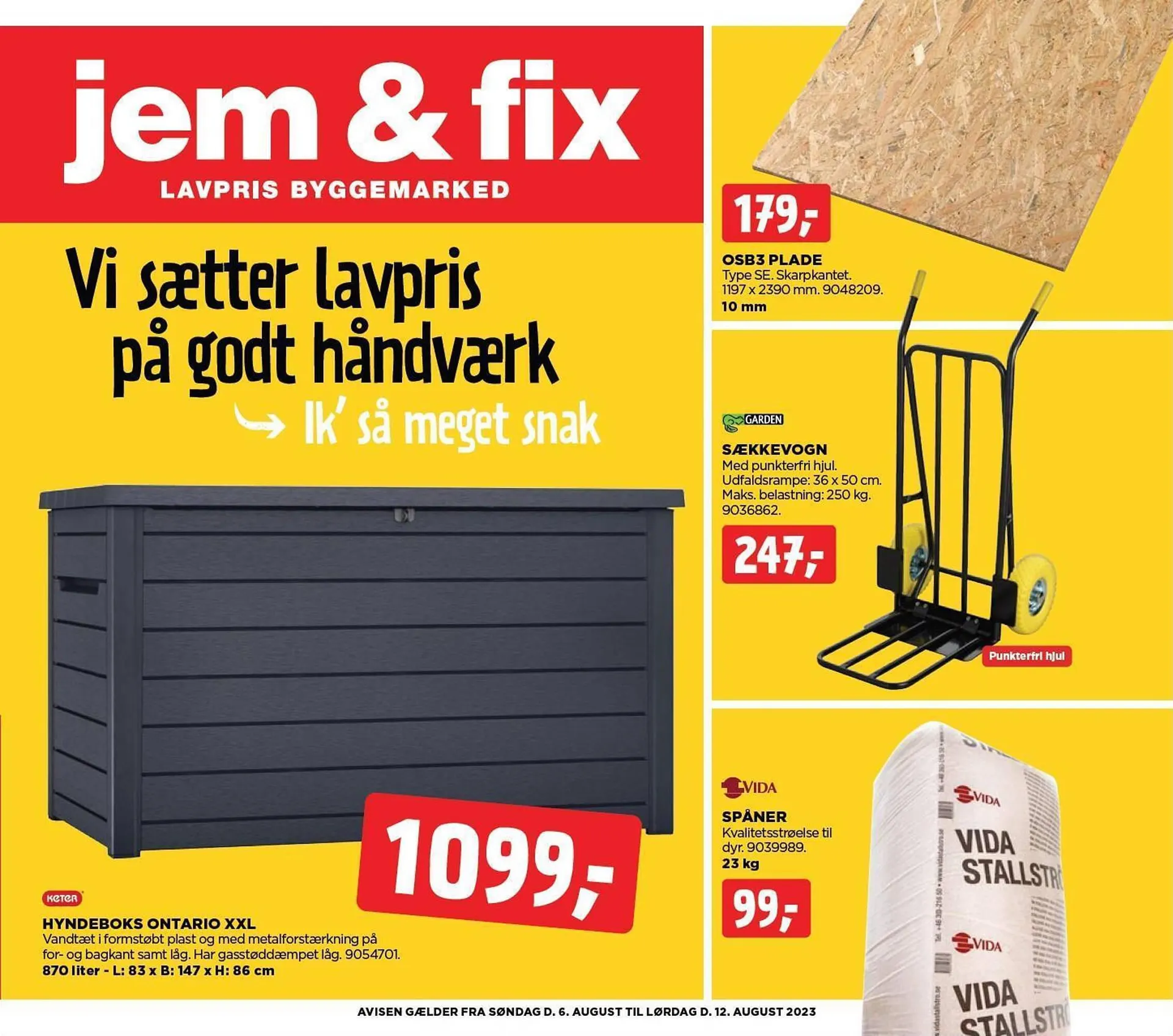 jem & fix tilbudsavis Gyldig indtil 6. august - 12. august 2023 - tilbudsavis side 1