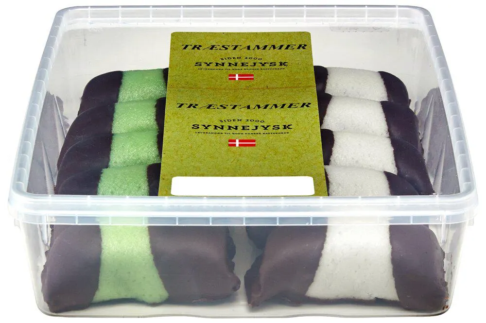 Træstammer grøn/hvid - 750 g