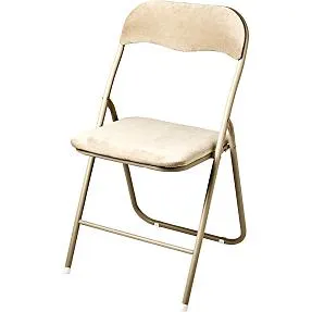 Klapstol - champagnefarvet velour