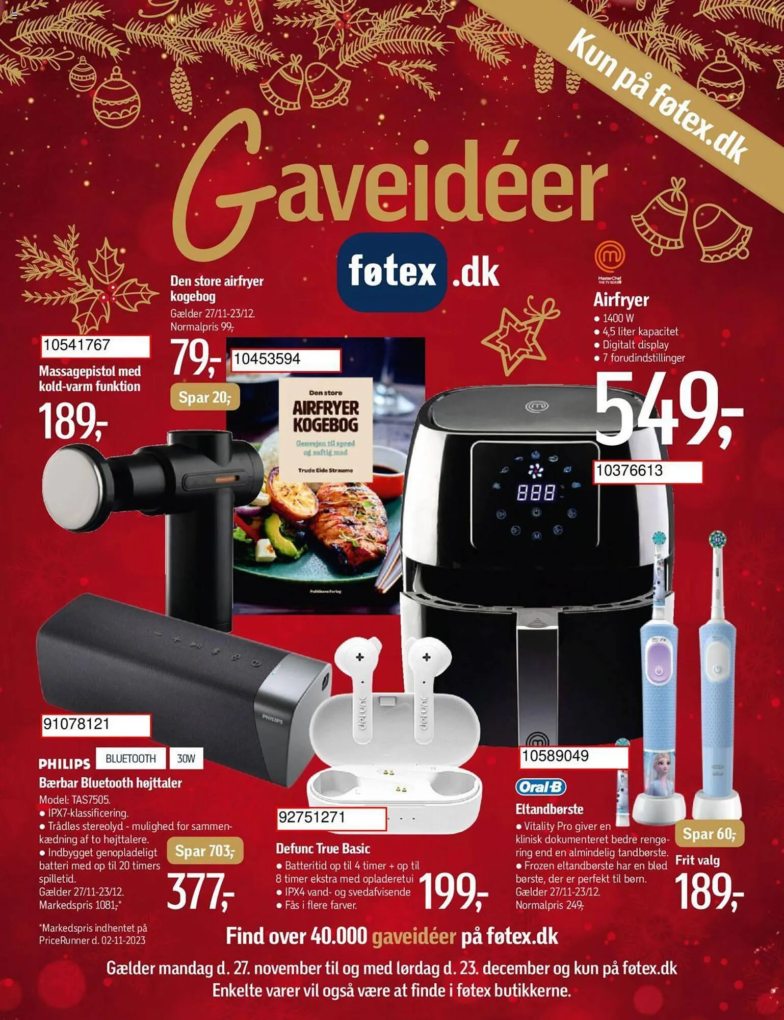 Føtex tilbudsavis Gyldig indtil 27. november - 23. december 2023 - tilbudsavis side 1