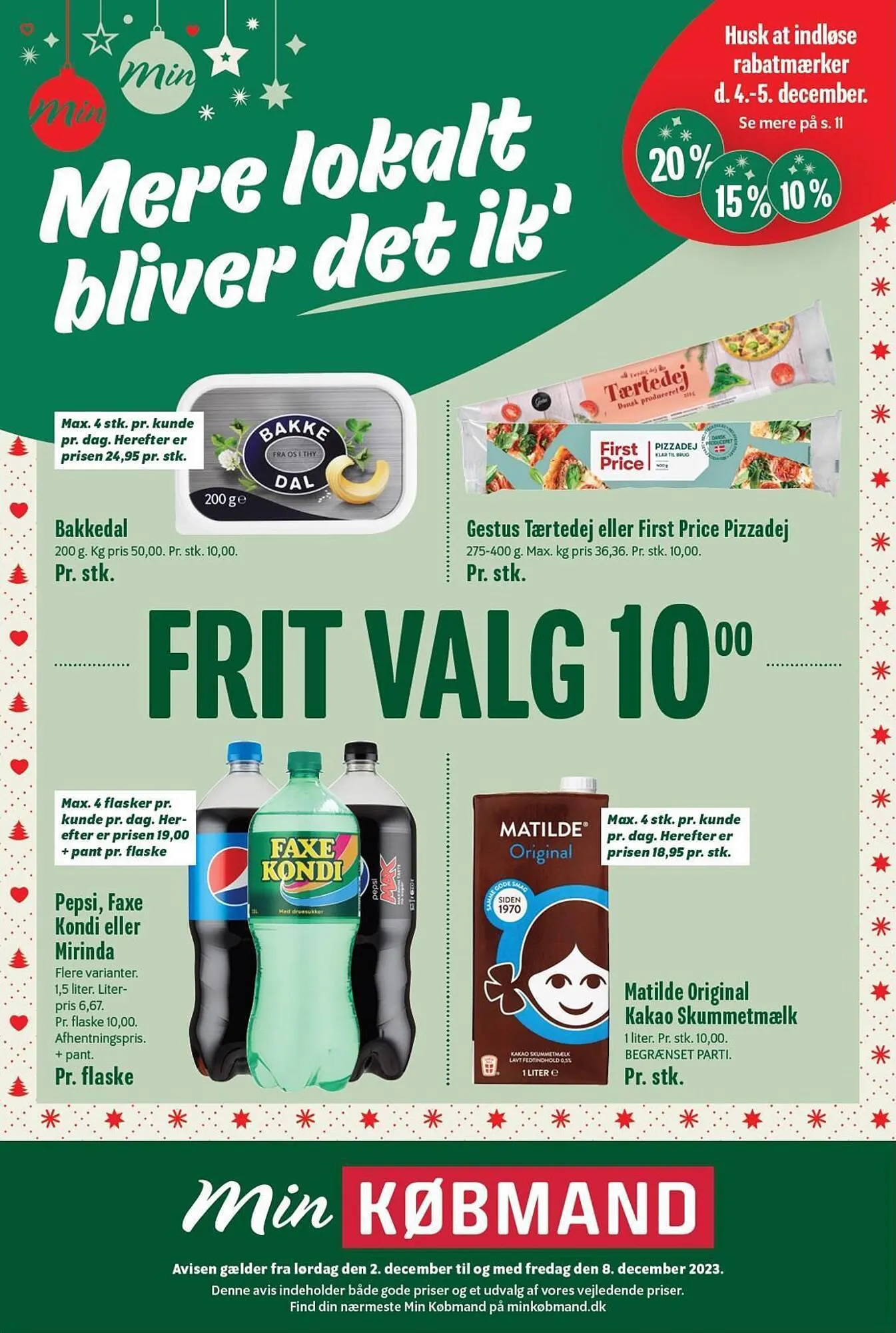 Min Købmand tilbudsavis Gyldig indtil 2. december - 8. december 2023 - tilbudsavis side 1