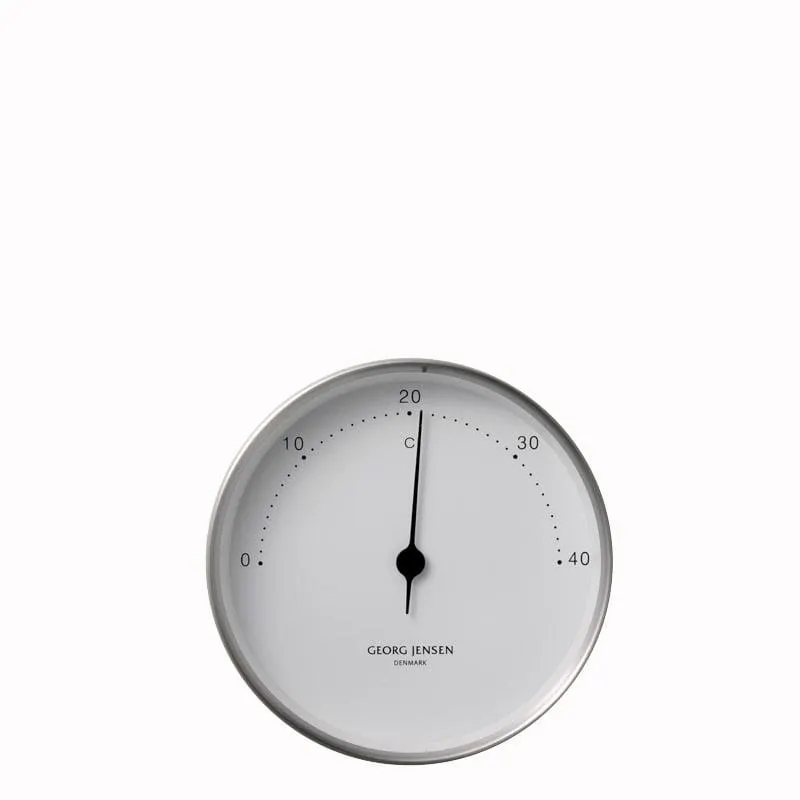 Georg Jensen Henning Koppel termometer 10 cm stål/hvid