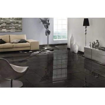 Gulv-/vægflise Futura sort poleret 30x60 cm 1,08 m²