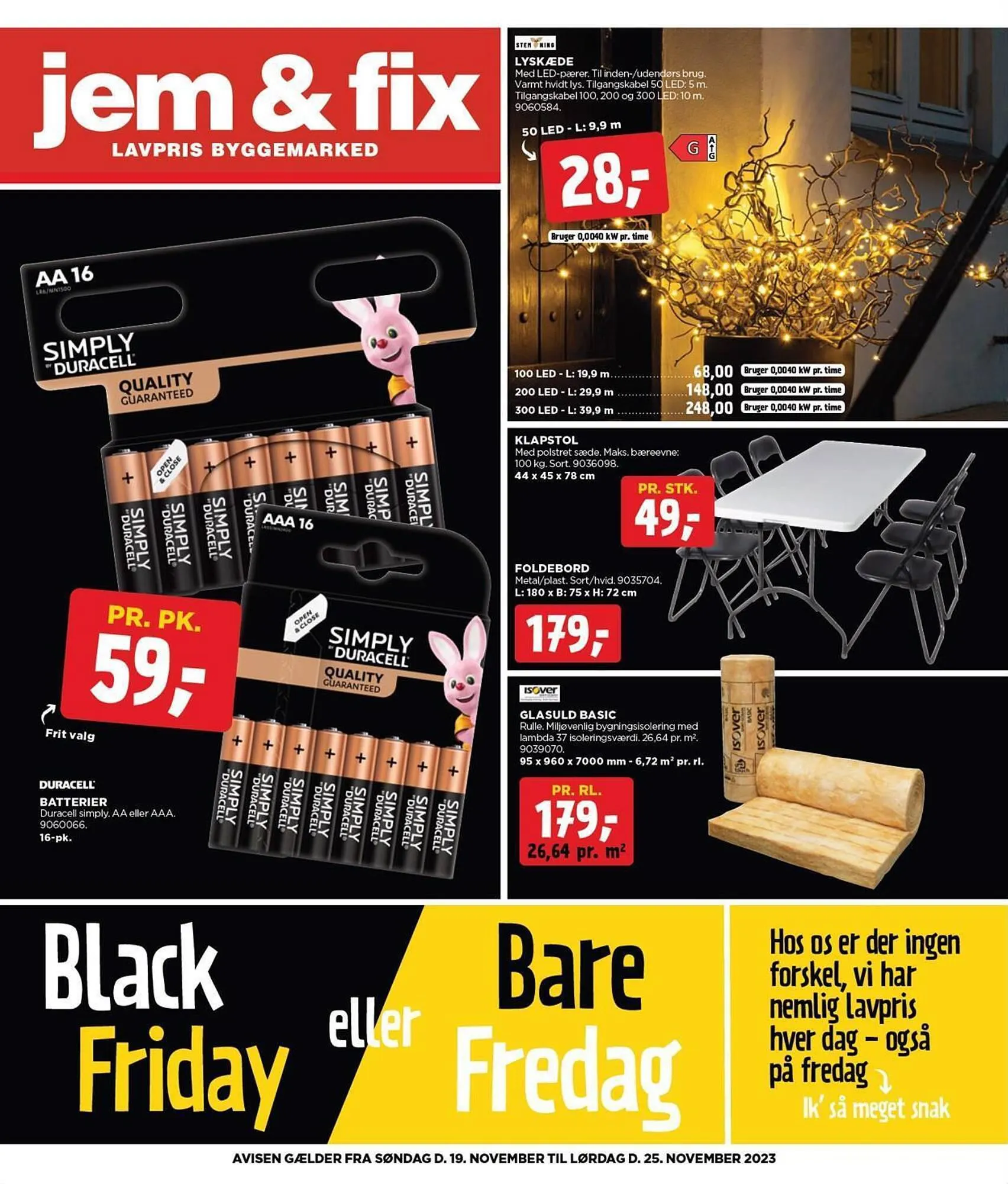 jem & fix tilbudsavis Gyldig indtil 19. november - 25. november 2023 - tilbudsavis side 1