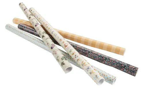 Gavepapir BAGGE 6m genanvendt assorteret