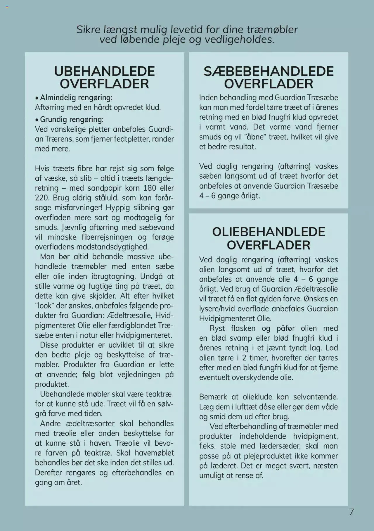 Daells Bolighus - Træmøbler pleje Gyldig indtil 1. januar - 31. december 2023 - tilbudsavis side 7