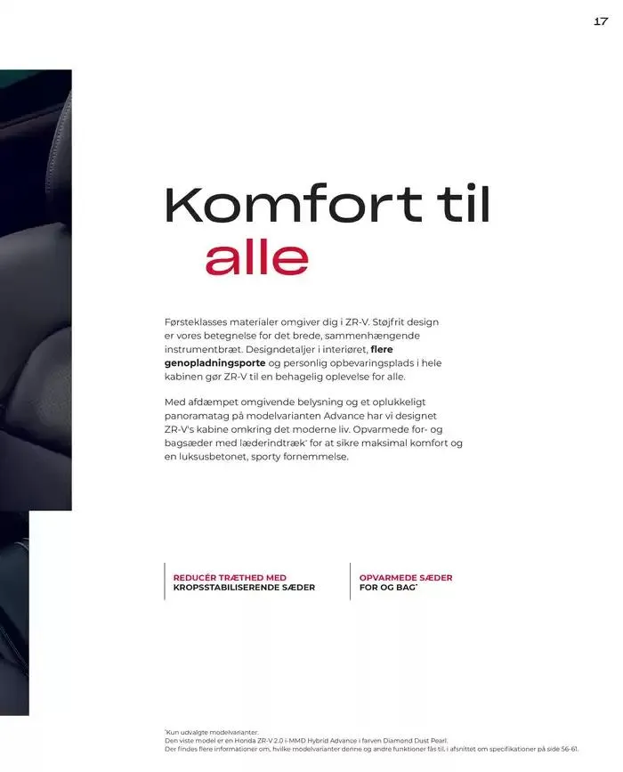 Honda ZR-V Brochure Gyldig indtil 22. februar - 22. februar 2026 - tilbudsavis side 17