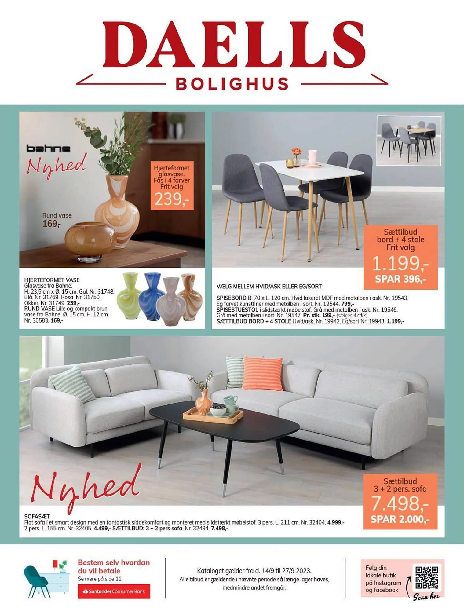 Daells Bolighus tilbudsavis Gyldig indtil 14. september - 27. september 2023 - tilbudsavis side 1