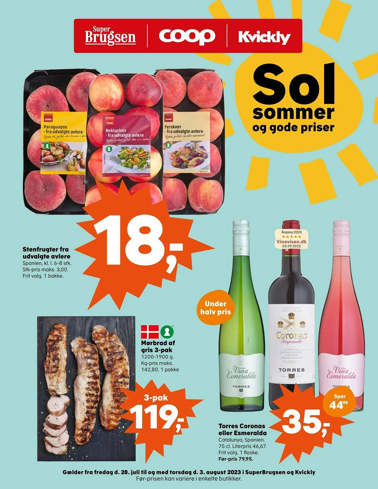 SuperBrugsen tilbudsavis Gyldig indtil 27. juli - 3. august 2023 - tilbudsavis side 1