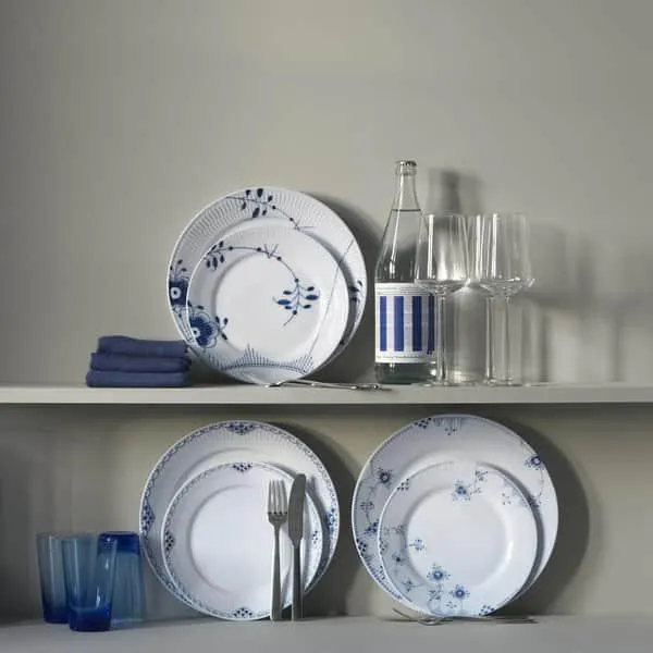 Royal Copenhagen Blå Elements Frokosttallerken - 2 stk.