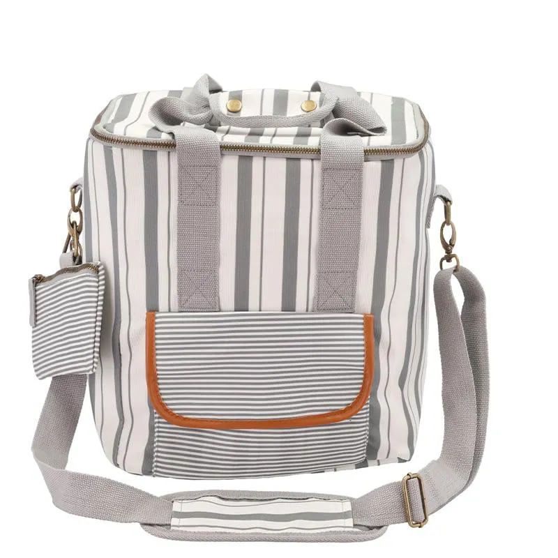 Xplore It køletaske stribet hvid/grå 20,5 liter