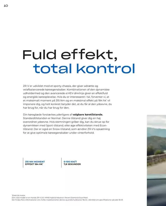 Honda ZR-V Brochure Gyldig indtil 22. februar - 22. februar 2026 - tilbudsavis side 10