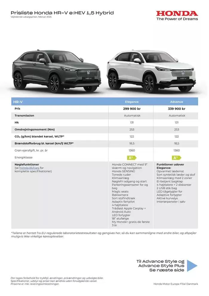 Honda HR-V Hybrid prisliste - 1