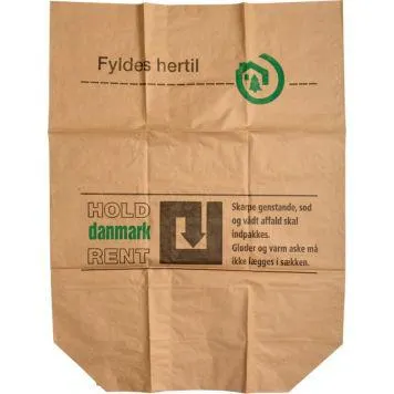 Papirsæk 1-lags 110 L brun 4 stk.