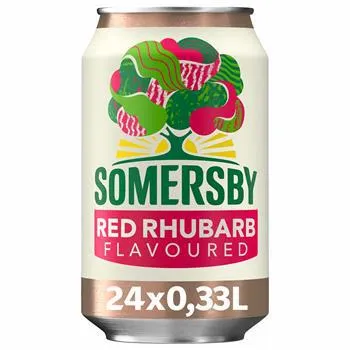 Somersby Red Rhubarb - rabarbercider 4,5%, 24x33cl. dåse