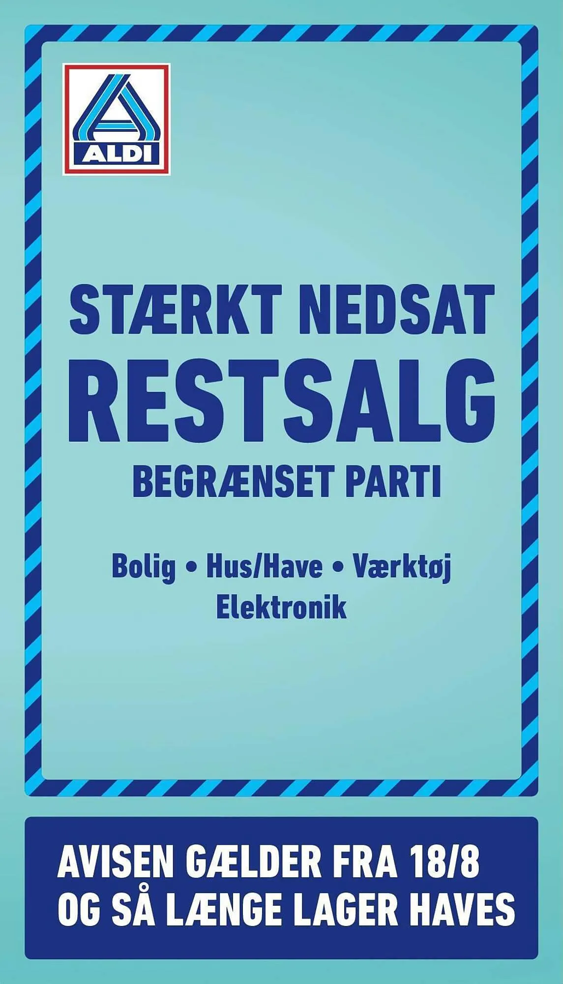 ALDI tilbudsavis Gyldig indtil 18. august - 31. august 2023 - tilbudsavis side 1