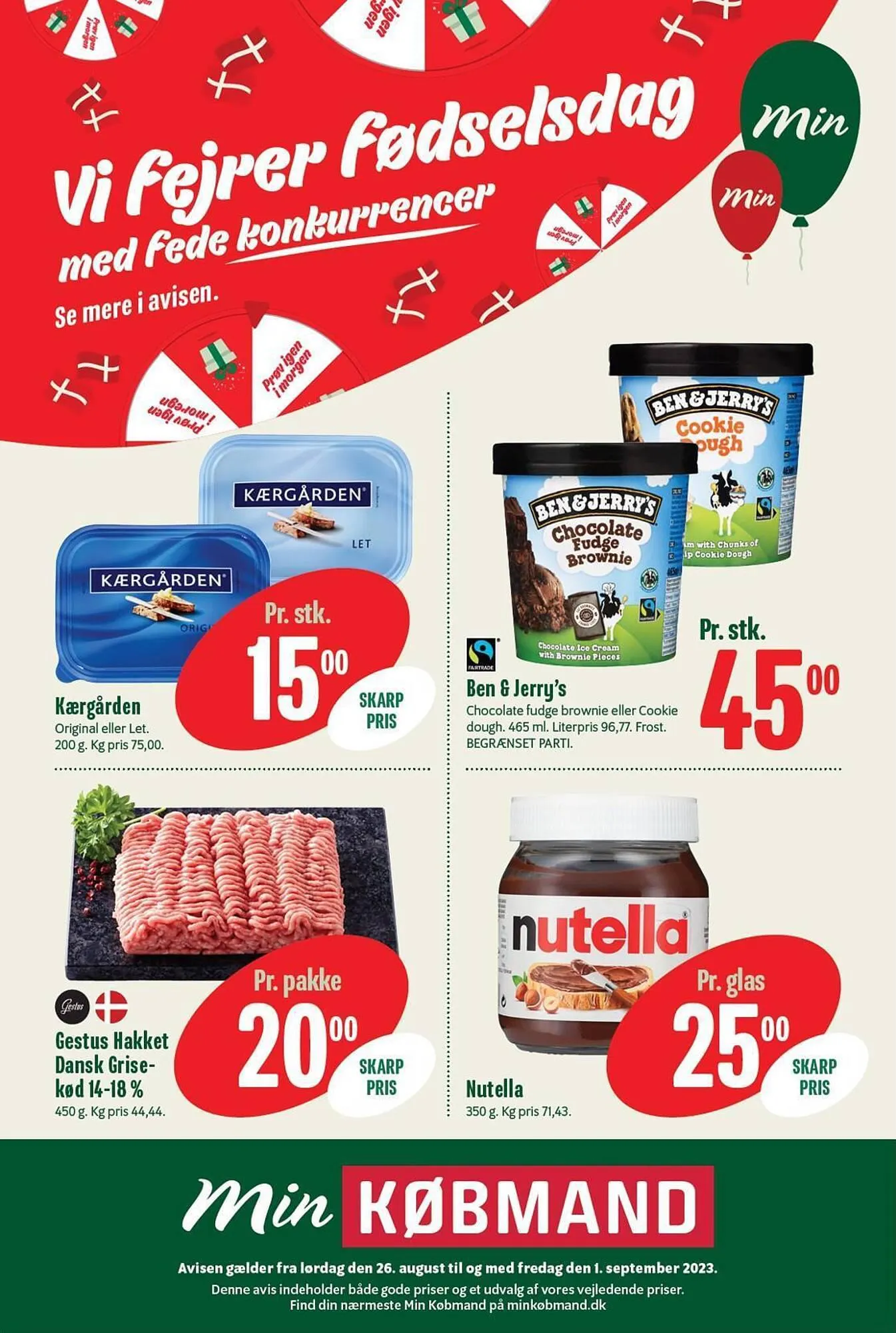 Min Købmand tilbudsavis Gyldig indtil 26. august - 1. september 2023 - tilbudsavis side 1
