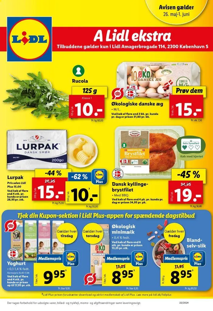 Lidl tilbudsavis. Gyldig indtil 22. maj - 1. juni 2024 - tilbudsavis side 1
