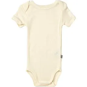 808 baby uld body kortærmet str. 98 - råhvid