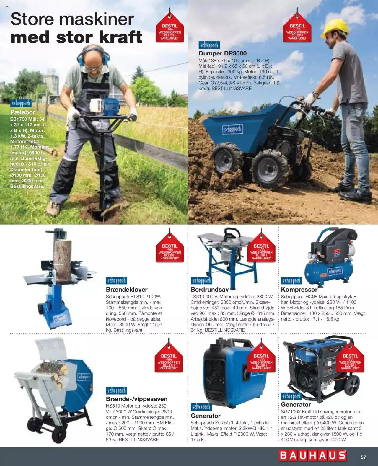 Bauhaus - El-værktøj og havemaskinemagasin Gyldig indtil 1. maj - 31. december 2023 - tilbudsavis side 57