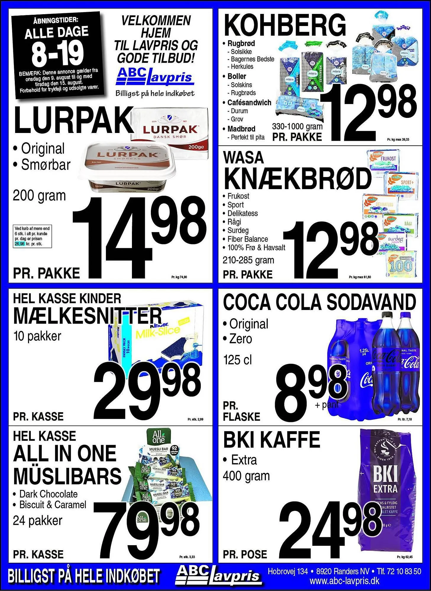 ABC Lavpris tilbudsavis Gyldig indtil 9. august - 15. august 2023 - tilbudsavis side 1