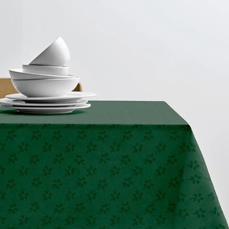 Södahl Forget-me-not damaskdug green 140x270 cm