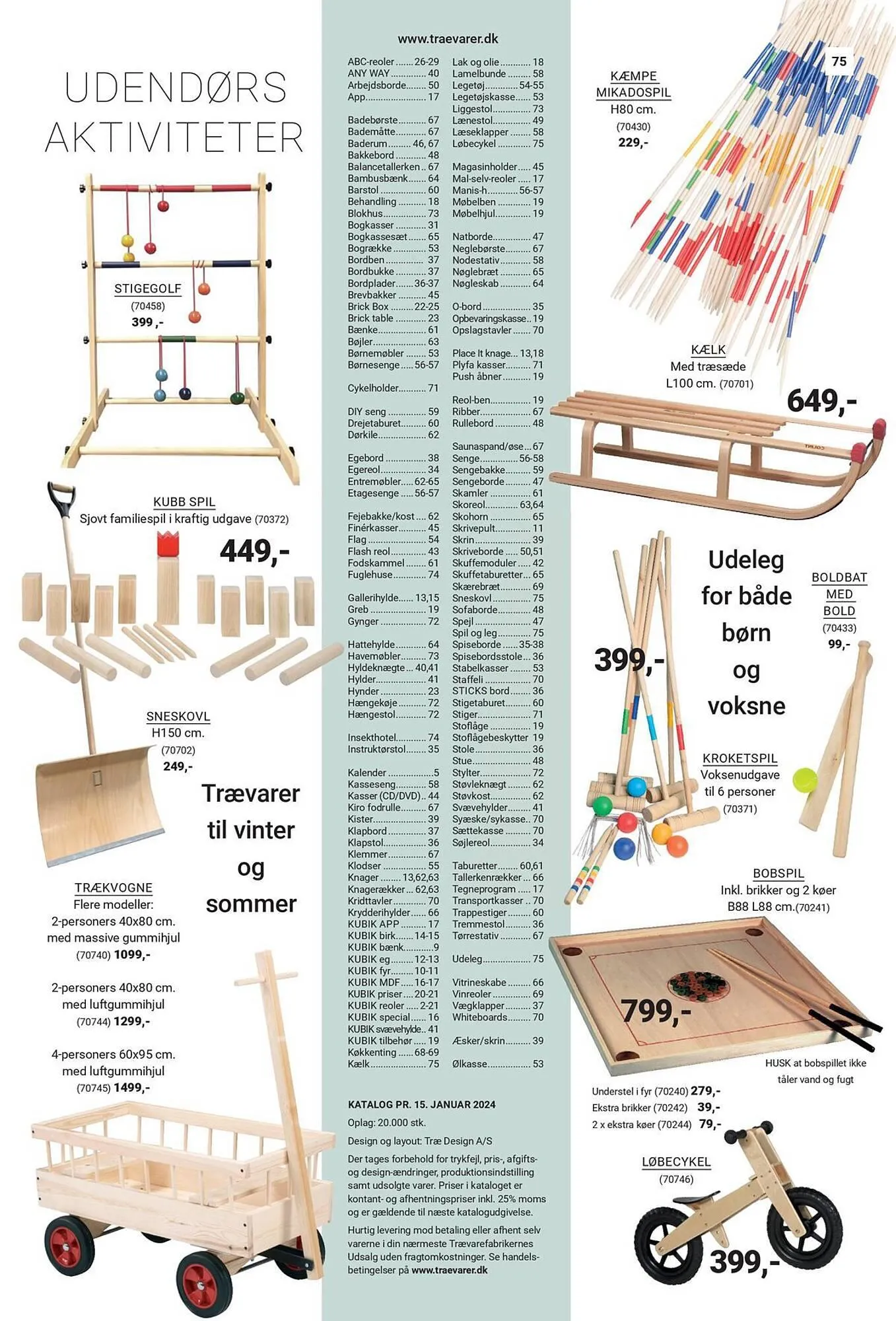 Trævarefabrikernes Udsalg tilbudsavis Gyldig indtil 18. januar - 31. december 2024 - tilbudsavis side 75