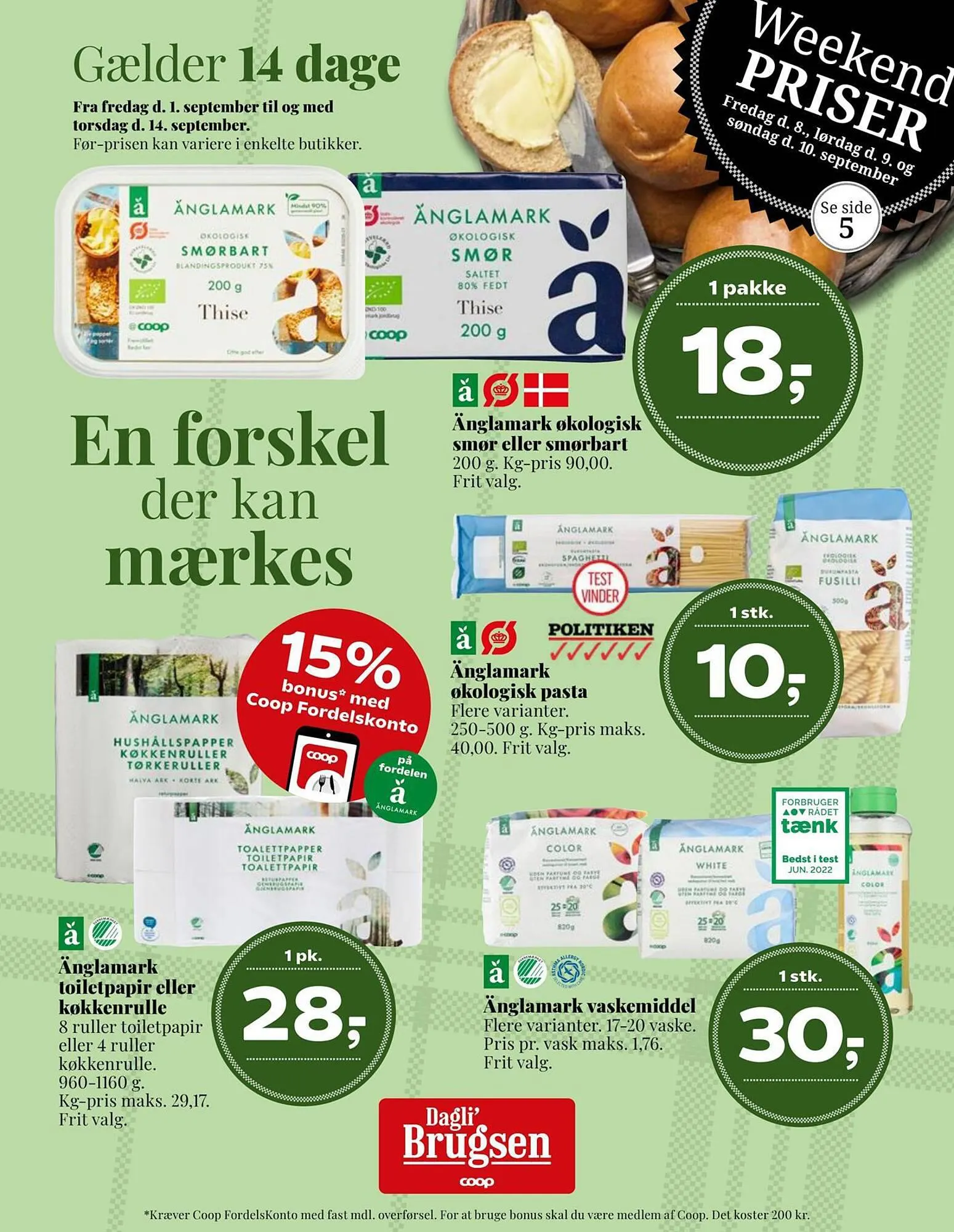 Dagli'Brugsen tilbudsavis Gyldig indtil 31. august - 14. september 2023 - tilbudsavis side 1