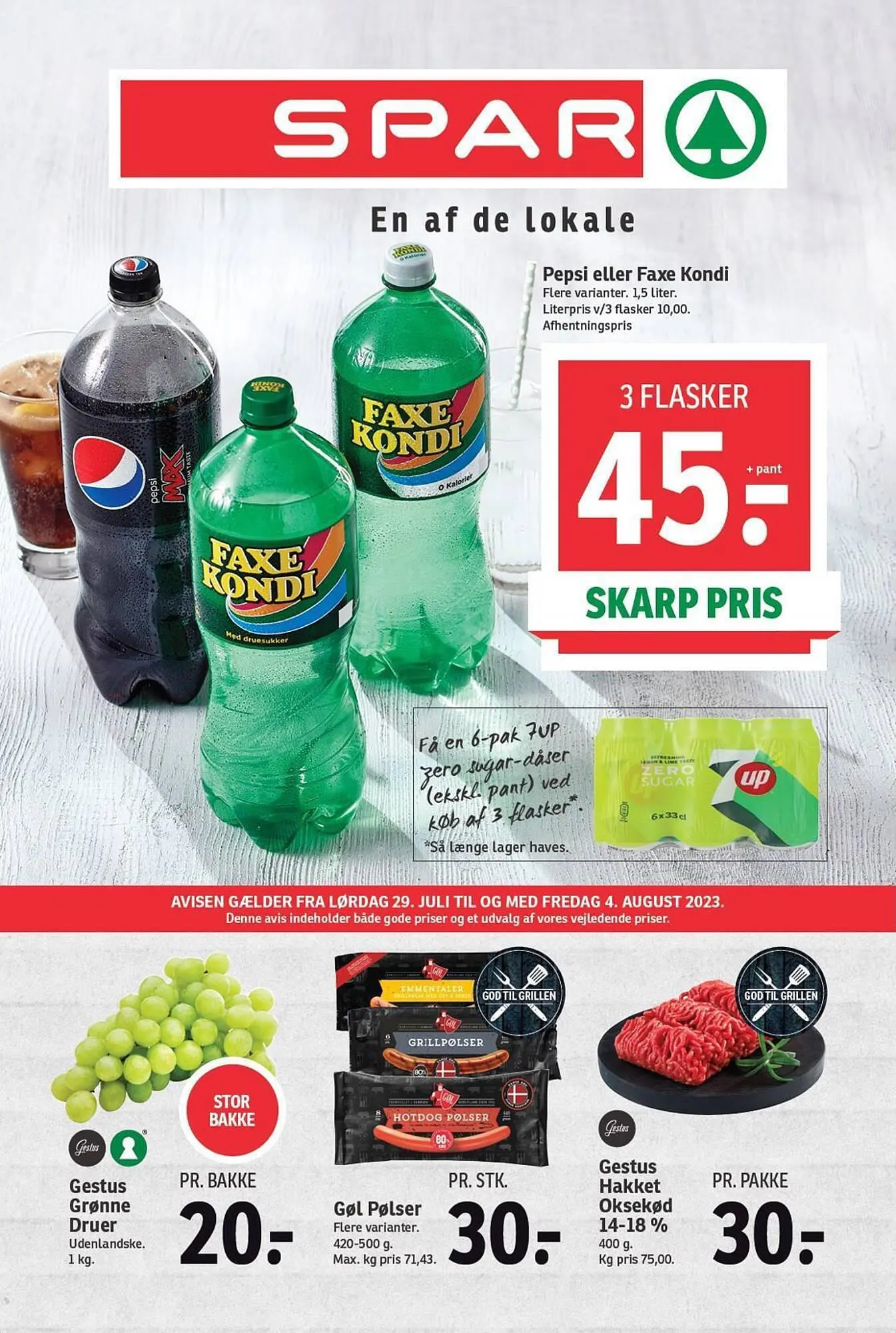 SPAR tilbudsavis Gyldig indtil 29. juli - 4. august 2023 - tilbudsavis side 1