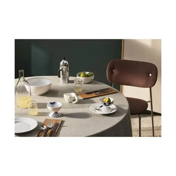 Blå Mega Riflet Skål på fod