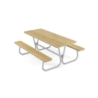 Rørvik picnicbord fyrretræ galvaniseret stel 180x70 H72 cm