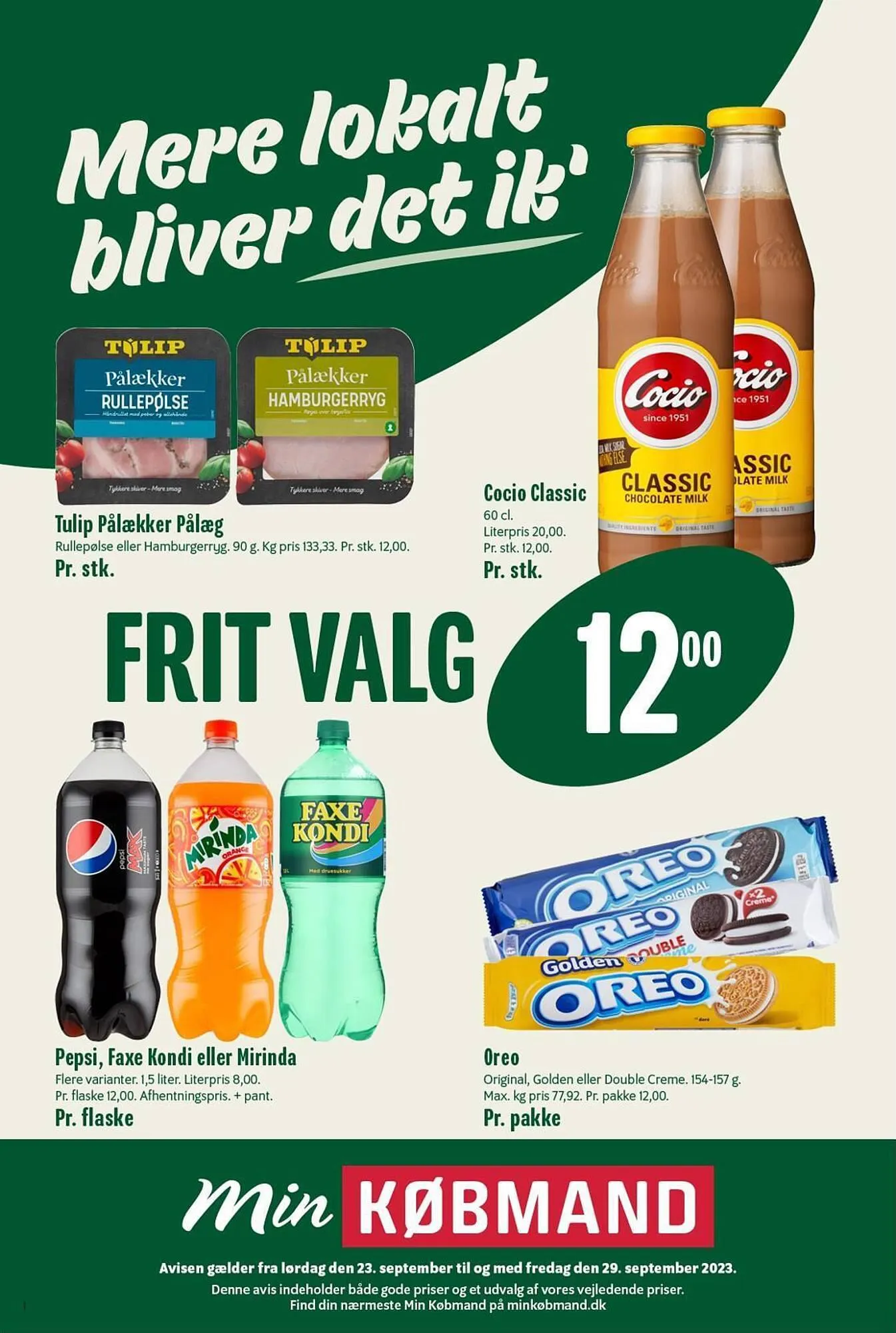 Min Købmand tilbudsavis Gyldig indtil 23. september - 29. september 2023 - tilbudsavis side 1