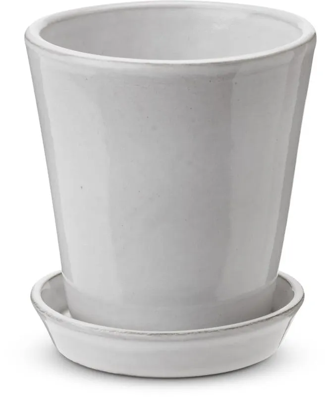 Knabstrup Keramik dyrkningspotte hvid 11 cm