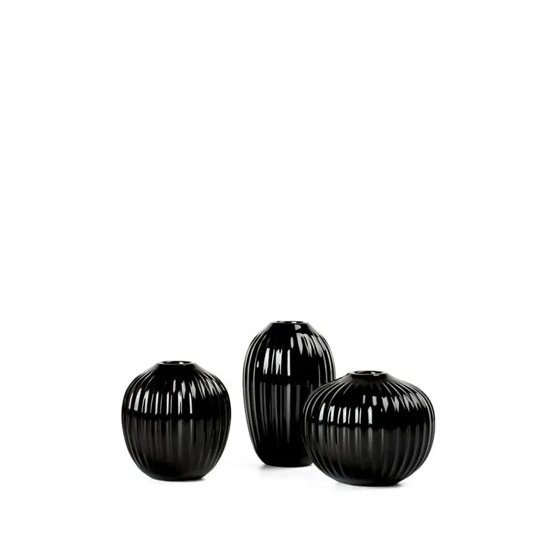 Hammershøi Vase Sæt 3-Pak Sort