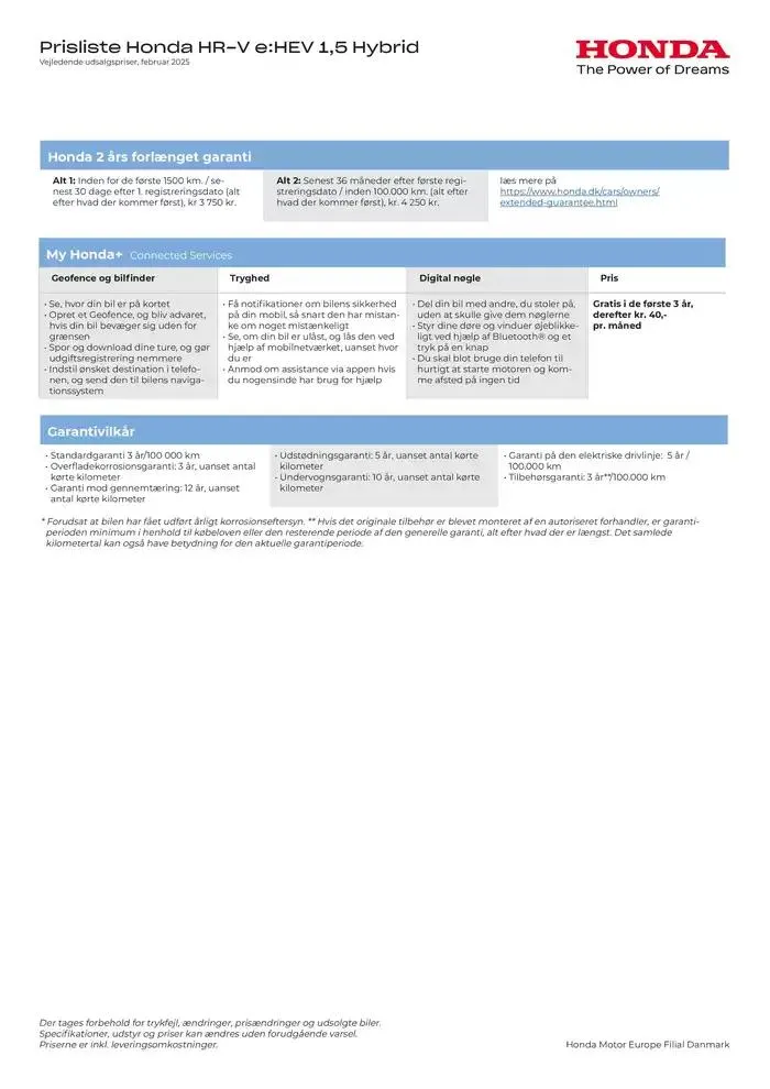 Honda HR-V Hybrid prisliste Gyldig indtil 4. februar - 4. februar 2026 - tilbudsavis side 4