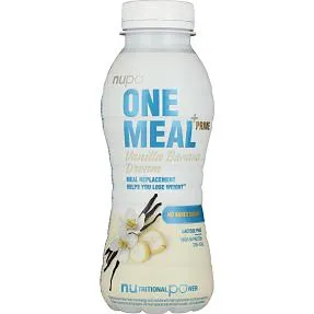 Måltidserstatningsshake m. banan- og vaniljesmag u. tilsat sukker