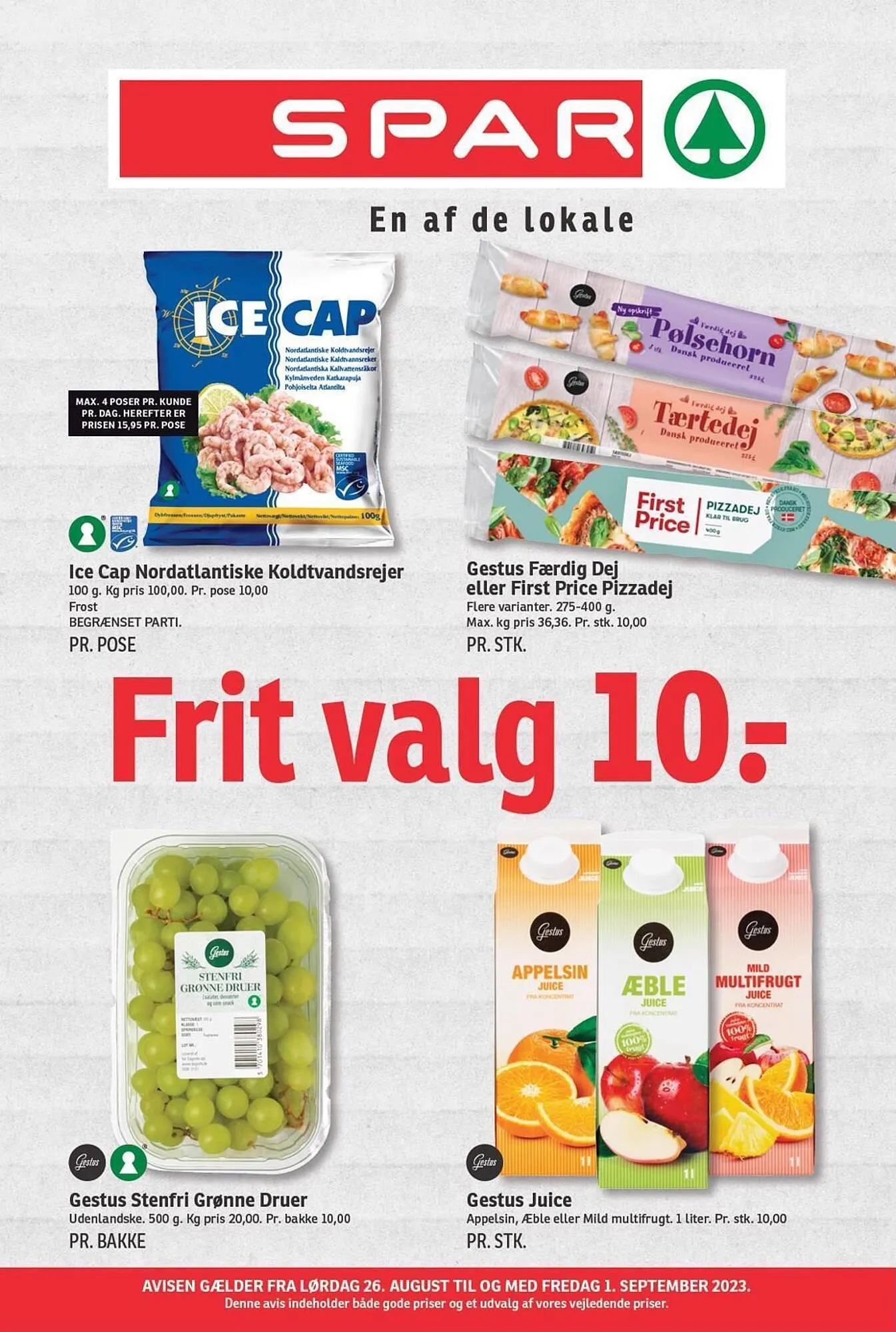 SPAR tilbudsavis Gyldig indtil 26. august - 1. september 2023 - tilbudsavis side 1