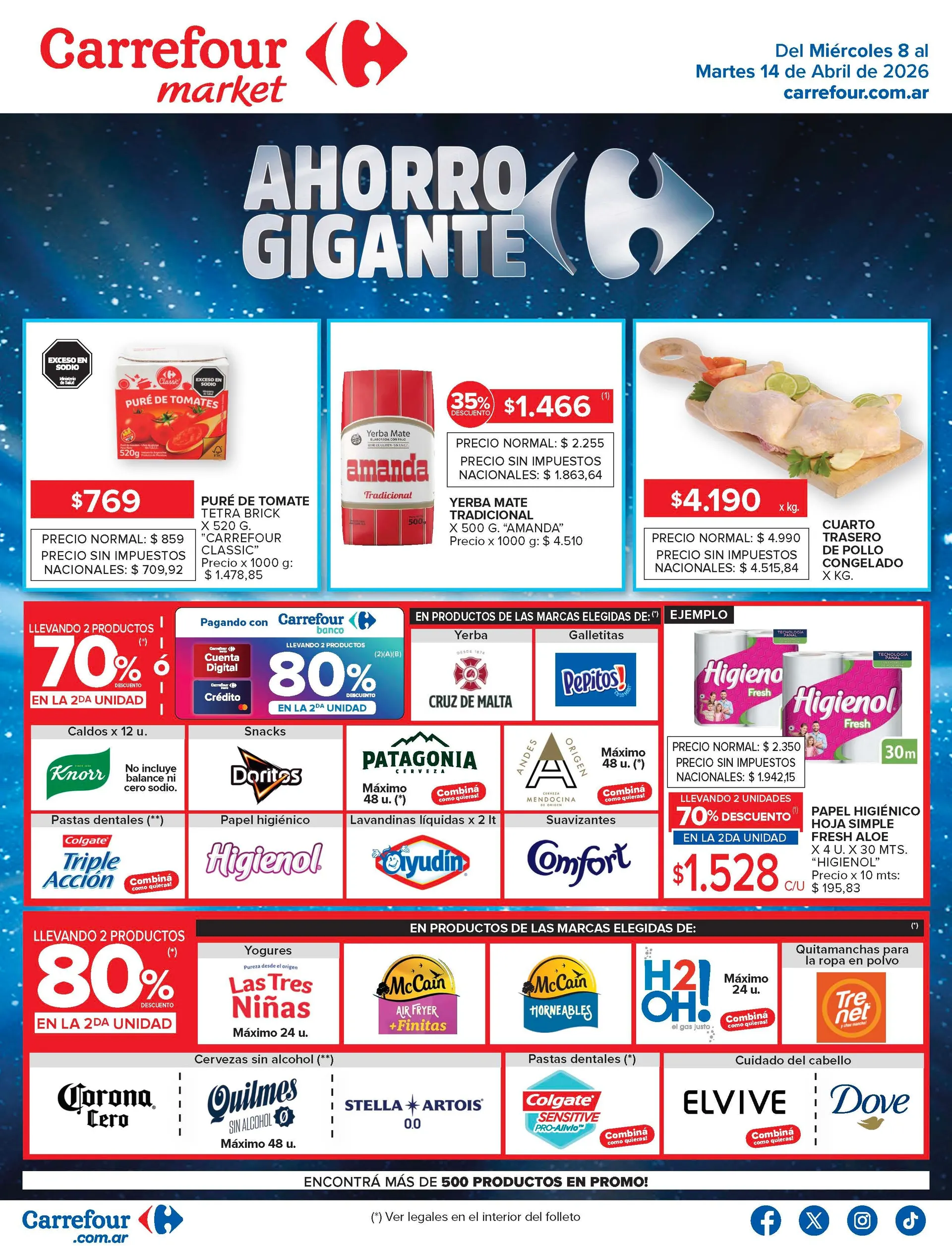 Ofertas de Ofertas Carrefour Market 8 de abril al 14 de abril 2026 - Página 1 del catálogo