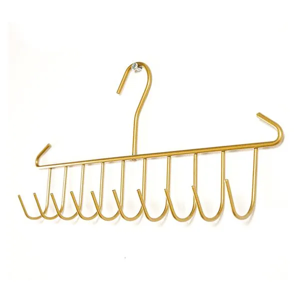 Colgador Multiple Dorado 10 Ganchos