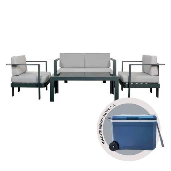 Set de Sala Doll + Hielera Móvil 52L | Gris Oscuro