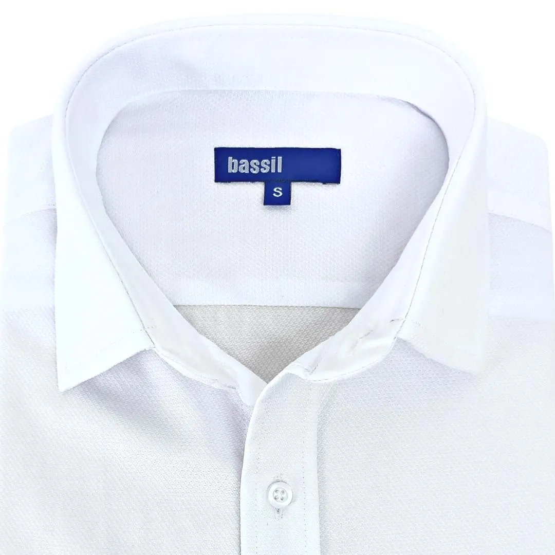 CAMISA BLANCA CON TEXTURA MANGA LARGA