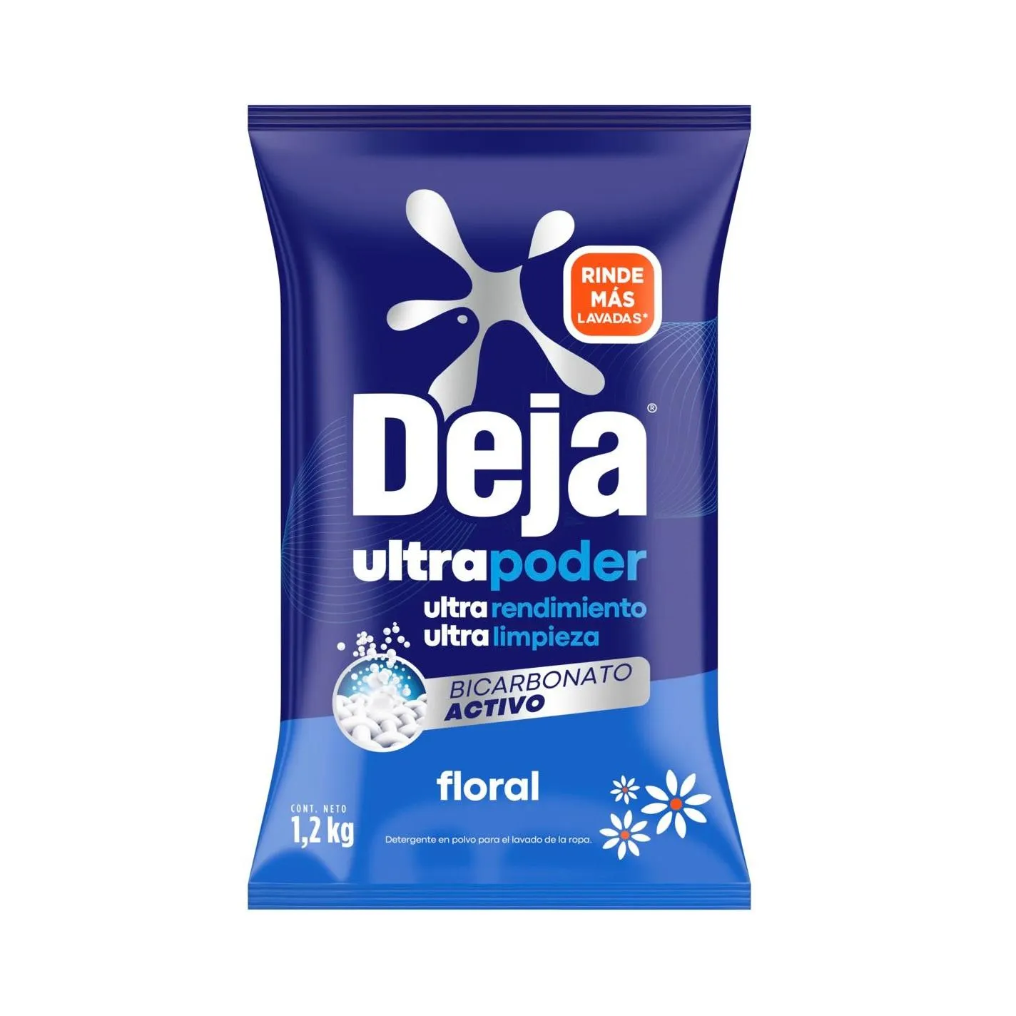 Detergente en Polvo Deja Floral más Bicarbonato 1.2 kg	