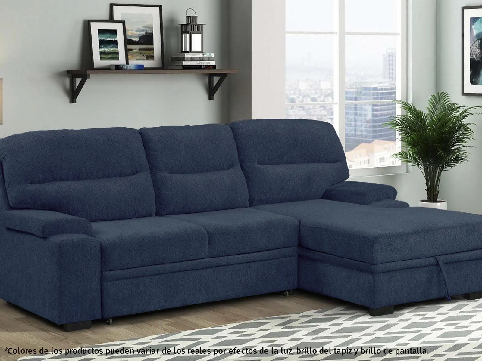 Sala Cyril Sofa Cama C/Negro 2P
