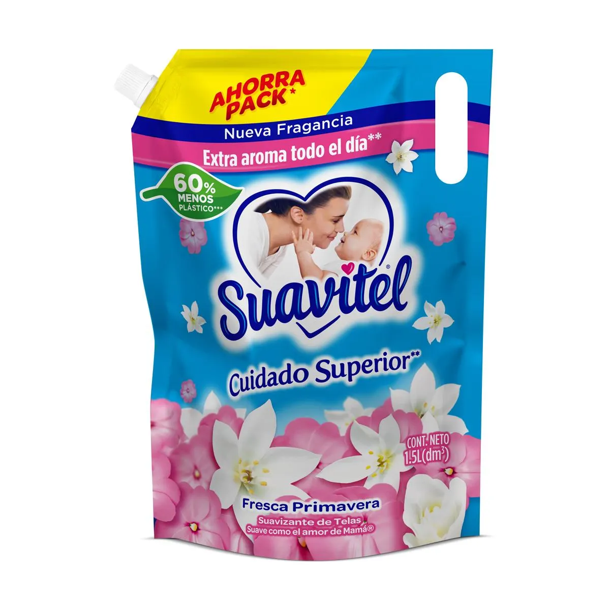 Suavizante Suavitel Cuidado Superior Fresca Primavera 1.5 L