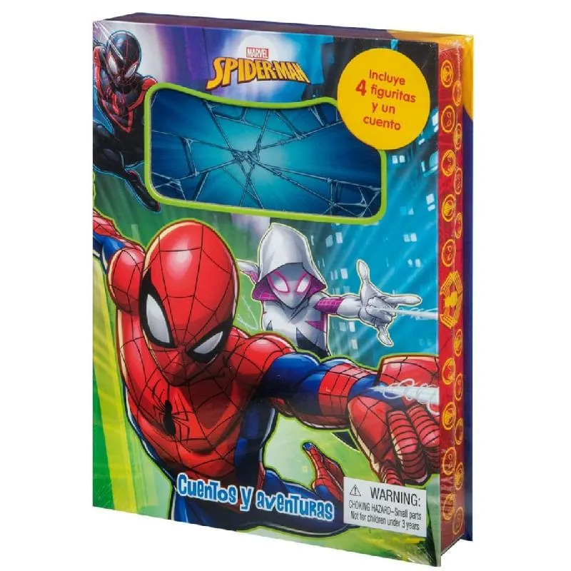 Cuentos Y Aventuras Spiderman Con 4 Figuras Ediciones Macro