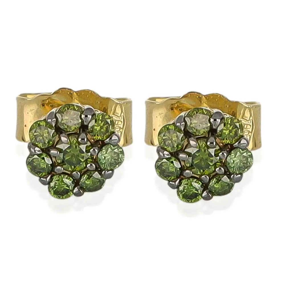 ARETES CON DIAMANTES VERDES COLECCIÓN FLEUR D´ÉTÉ